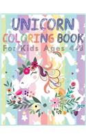 Unicorn coloring book for kids ages 4-8