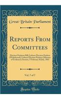 Reports From Committees, Vol. 7 of 7: Election Petitions Bill; Lisburn Election Petition (Withdrawal); Lisburn Election Petition (Minutes of Evidence); Session, 5 February 28 July, 1863 (Classic Reprint)