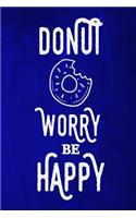 Chalkboard Journal - Donut Worry Be Happy (Blue)