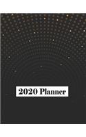 2020 Planner: Elegant Black Custom Design 2020 Planner Dated Journal Notebook Organizer Gift - Daily Weekly Monthly Annual Activities Calendars Notes To Do Lists 