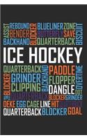 Ice Hockey Words: 6x9 Ruled Notebook, Journal, Daily Diary, Organizer, Planner