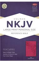 NKJV Large Print Personal Size Reference Bible, Pink LeatherTouch