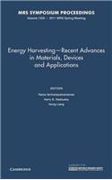Energy Harvesting - Recent Advances in Materials, Devices and Applications: Volume 1325