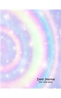 Daily Journal For Teen Girls: Rainbow Swirl Cover Large Journal 8.5 x 11