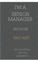 I'm A Senior Manager Because BAD ASS Isn't A Job Title Apparently