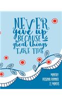 Never Give Up Because Great Things Take Time