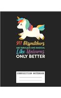 Composition Notebook: Funny Unicorn Soft Glossy Cover Unicorns Kids Wide Ruled Blank Lined Journal Paper 7.5 x 9.25 Inches 110 Pages