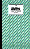 4x4 Graph Paper Notebook.Square Grid Graphing Journal. Shades Of Green Squares Pattern
