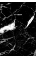 Notebook: Black Marble Composition Book Lined Journal Diary For Teens School