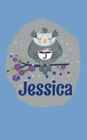 Jessica: Dot Grid Journal Personalized Name Notebook