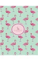 Notebook: Flamingo cover and Dot pages, Extra large (8.5 x 11) inches, 110 pages, notebooks and journals(1 Flamingo Notebook,)