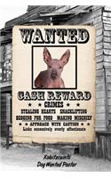 Xoloitzcuintli Dog Wanted Poster: Weekly Planner Notebook 365 Daily - 52 Week Journal 120 Pages 6x9