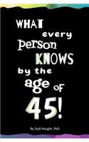 What Every Person Knows by the Age of 45! Blank Journal & Gag Gift