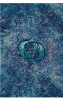 Monogram Pisces Notebook: Blank Journal Diary Log