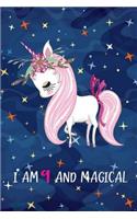 I am 9 and Magical: Cute Unicorn Journal and Happy Birthday Gift for Girls(Lined Journal/Diary/Notebook)