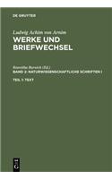 Naturwissenschaftliche Schriften I: Veröffentlichungen 1799-1811