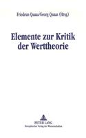 Elemente Zur Kritik Der Werttheorie
