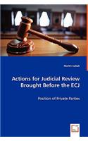 Actions for Judicial Review Brought Before the ECJ