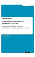 Interaktionen in HTML-basierten Applikationsoberflächen: Realisierung von interaktiven Menüs unter Berücksichtigung verschiedener Anforderungsschichten