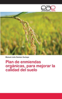 Plan de enmiendas orgánicas, para mejorar la calidad del suelo