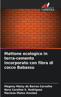 Mattone ecologico in terra-cemento incorporato con fibra di cocco Babassu