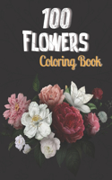 100 Flowers Coloring Book