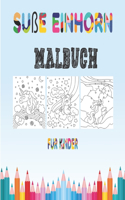Süße Einhorn Malbuch für kinder
