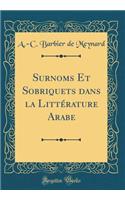 Surnoms Et Sobriquets dans la Littérature Arabe (Classic Reprint)