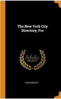 The New York City Directory, for