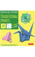 Origami Paper - Traditional Prints - 8 1/4 - 49 Sheets: Tuttle Origami Paper: Large Origami Sheets Printed with 6 Different Patterns: Instructions for 6 Projects Included