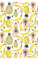 Banana Pineapple Papaya: Graph Paper Notebook, 6x9 Inch, 120 pages