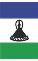 Lesotho Travel Journal - Lesotho Flag Notebook - Basotho Flag Book: Unruled Blank Journey Diary, 110 page, Lined, 6x9 (15.2 x 22.9 cm)