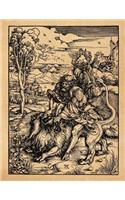 Art Notebook: Samson Fighting the Lion - Albrecht Durer Art College Ruled Notebook 110 Pages(18 Albrecht Durer Woodcuts)