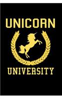 Unicorn University: Fun Mythical College Notebook - Lined 120 Pages 6x9 Journal