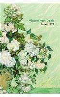 Vincent Van Gogh - Roses 1890: Daily Journal - 120 Blank Lined Pages