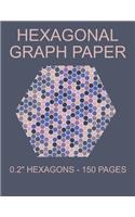 Hexagonal Graph Paper 0.2 Hexagons 150 Pages