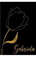 Gabriela: Personalized Writing Journal for Women - Elegant Black and Gold