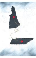 New Hampshire & Tennessee: Long Distance Out of State Notebook - Blank Lines(1007 Together Forever Never Apart Us States Journals)