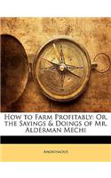 How to Farm Profitably