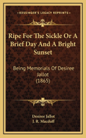 Ripe For The Sickle Or A Brief Day And A Bright Sunset