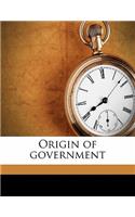 Origin of Government