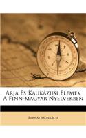 Arja Es Kaukazusi Elemek a Finn-Magyar Nyelvekben