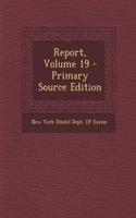 Report, Volume 19 - Primary Source Edition