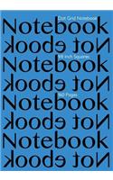 Dot Grid Notebook 1/8 Inch Squares 160 pages: Notebook Not Ebook with blue cover, 7"x10" 1/8 inch dot grid graph paper, perfect bound, ideal for structuring sketches