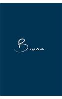Bruno: notebook with the name on the cover, notebook for notes, Journaling