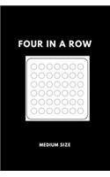 Four In A Row: Dots Connect Kids and Adult Games (Medium Size 6x9, 100 Pages)
