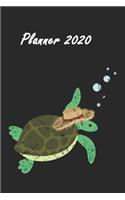 Holiday Turtle Calendar Planner 2020: Weekly Calendar Planner 6x9 inches 120 pages Softcover - Ocean Turtle Beach Sun