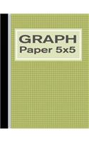 Graph Paper 5x5: Grid Quad Ruled Notebook for Graphing - Green(1 Graph Paper & Notebook)