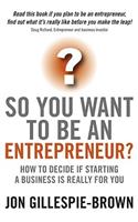 So You Want to Be an Entrepreneur?