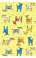 Bullet Journal Notebook for Dog Lovers, Happy Dogs Pattern 5